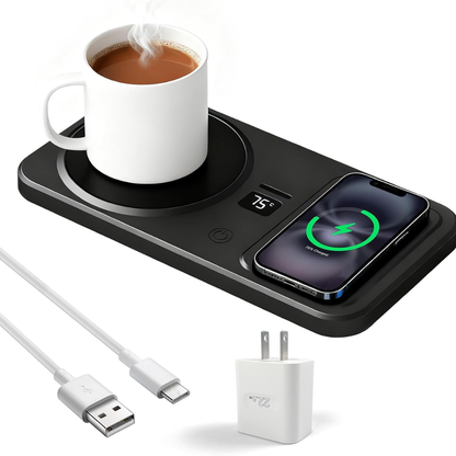Base termica per caffè con ricarica wireless